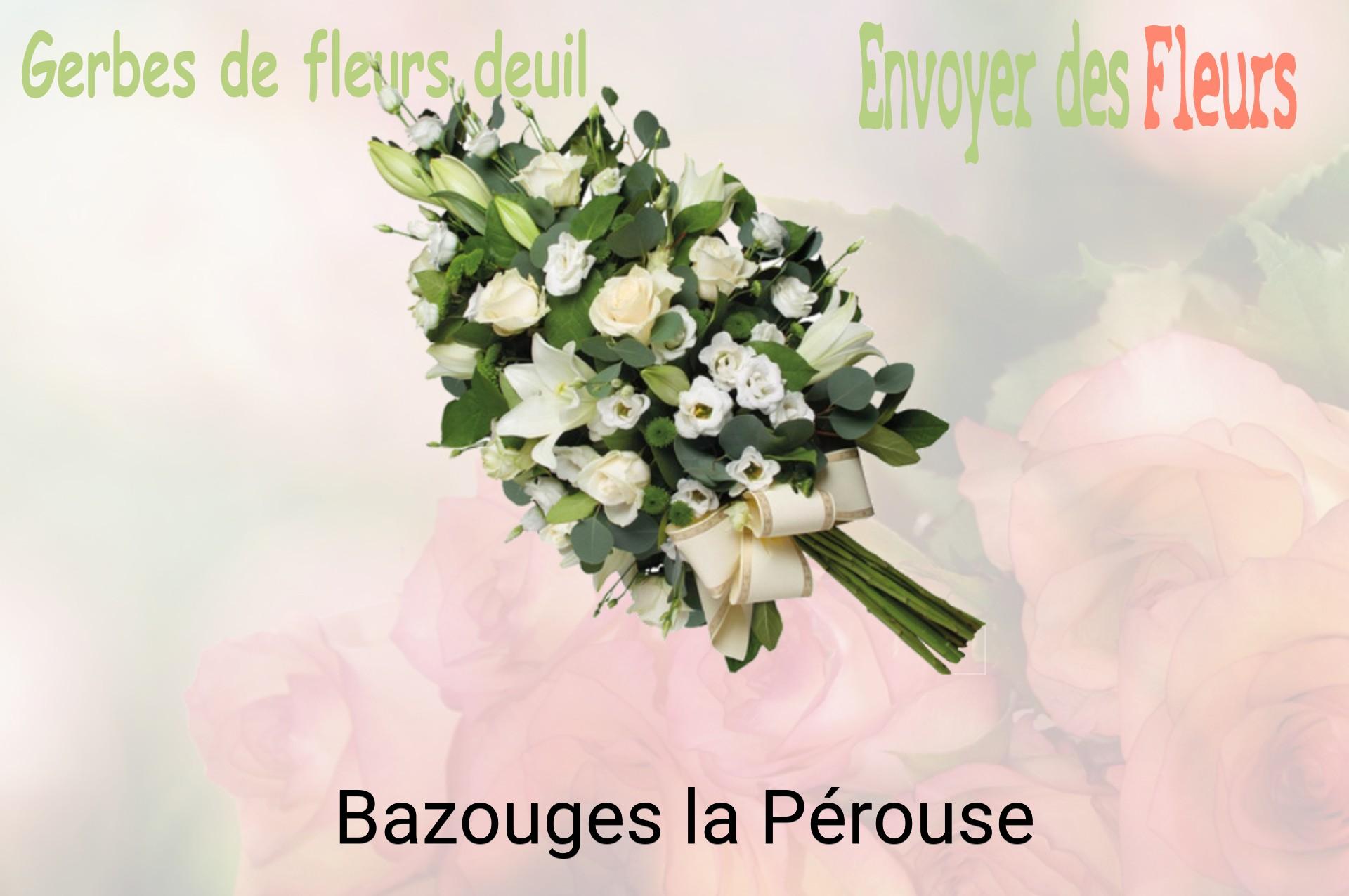 Gerbe de fleurs de deuil livrée à Bazouges-la-Pérouse